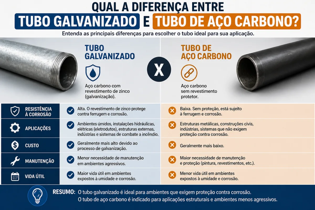 Conexões galvanizadas — tipos e aplicações industriais